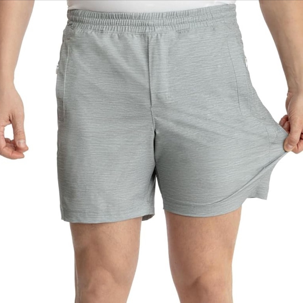 Birddogs Men’s XL Long Heather Gray Lined Athletic Shorts Gym Training Running